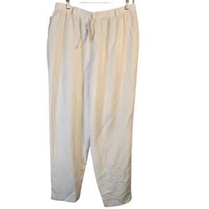 NWT Alfred Dunner 18 White Straight Leg Pants/Trousers [0375]